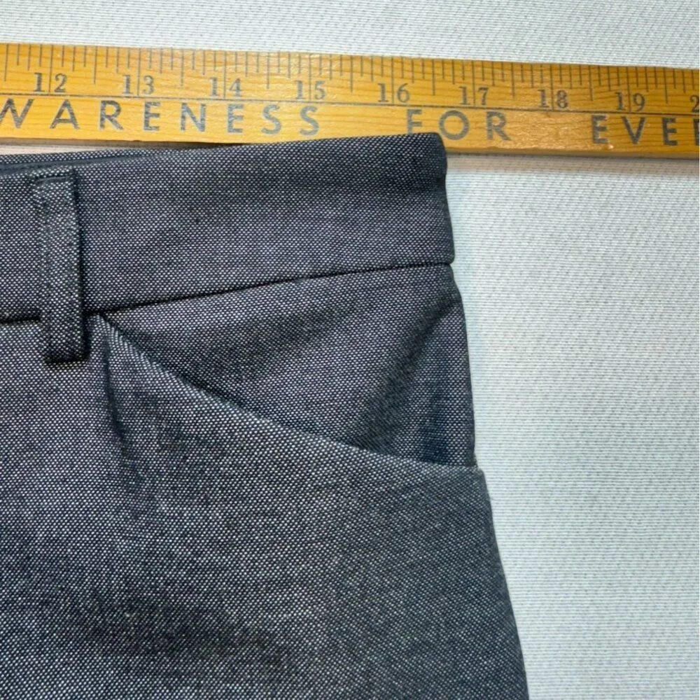 Express Womens Dress Pants Size 10S Gray Stretch Mid Rise Skinny Leg Flat Front